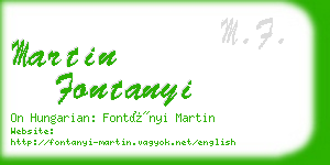 martin fontanyi business card